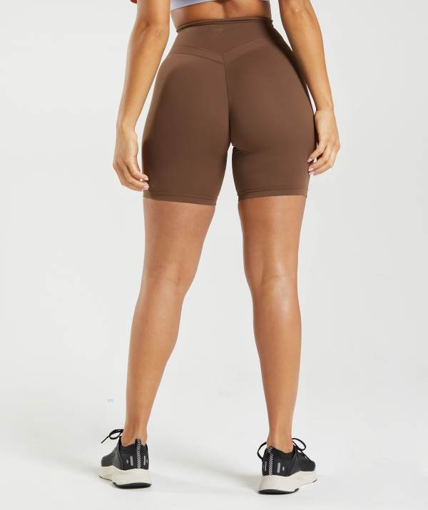 Damske Šortky Gymshark Whitney Cycling Hnede | XS4910852